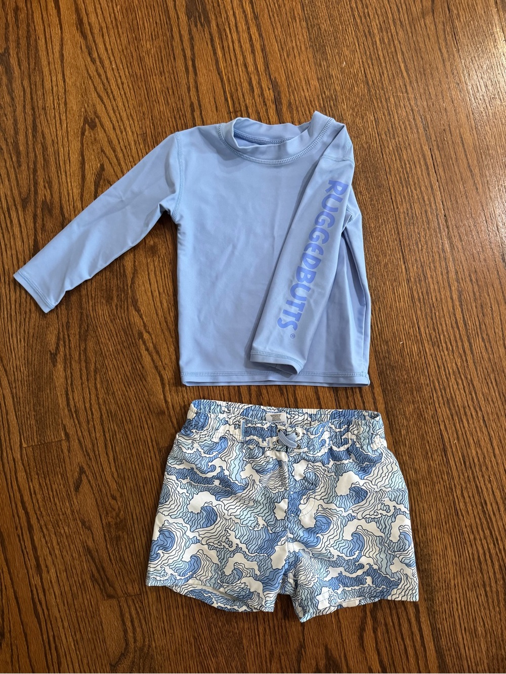 RuggedButts Rash Guard and Swim Trunks